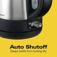 thumbnail image 4 of Hamilton Beach Electric Tea Kettle, Water Boiler & Heater, 1 L, Cordless, Auto-Shutoff & Boil-Dry Protection, Stainless Steel (40998), 4 of 5