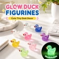 thumbnail image 6 of 50pcs Luminous Mini Resin Ducks, Tiny Animals Bulk Glow in The Dark Small Plastic Miniature Ducks Figures for Dollhouse Decor Micro Garden Home Landscape Aquarium Craft Gifts Party Favors Toys, 6 of 7