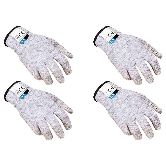 2 Juego de 5 Guantes de Alambre A Prueba de Cocina Carpintería Vaso A Prueba de Corte Guantes M