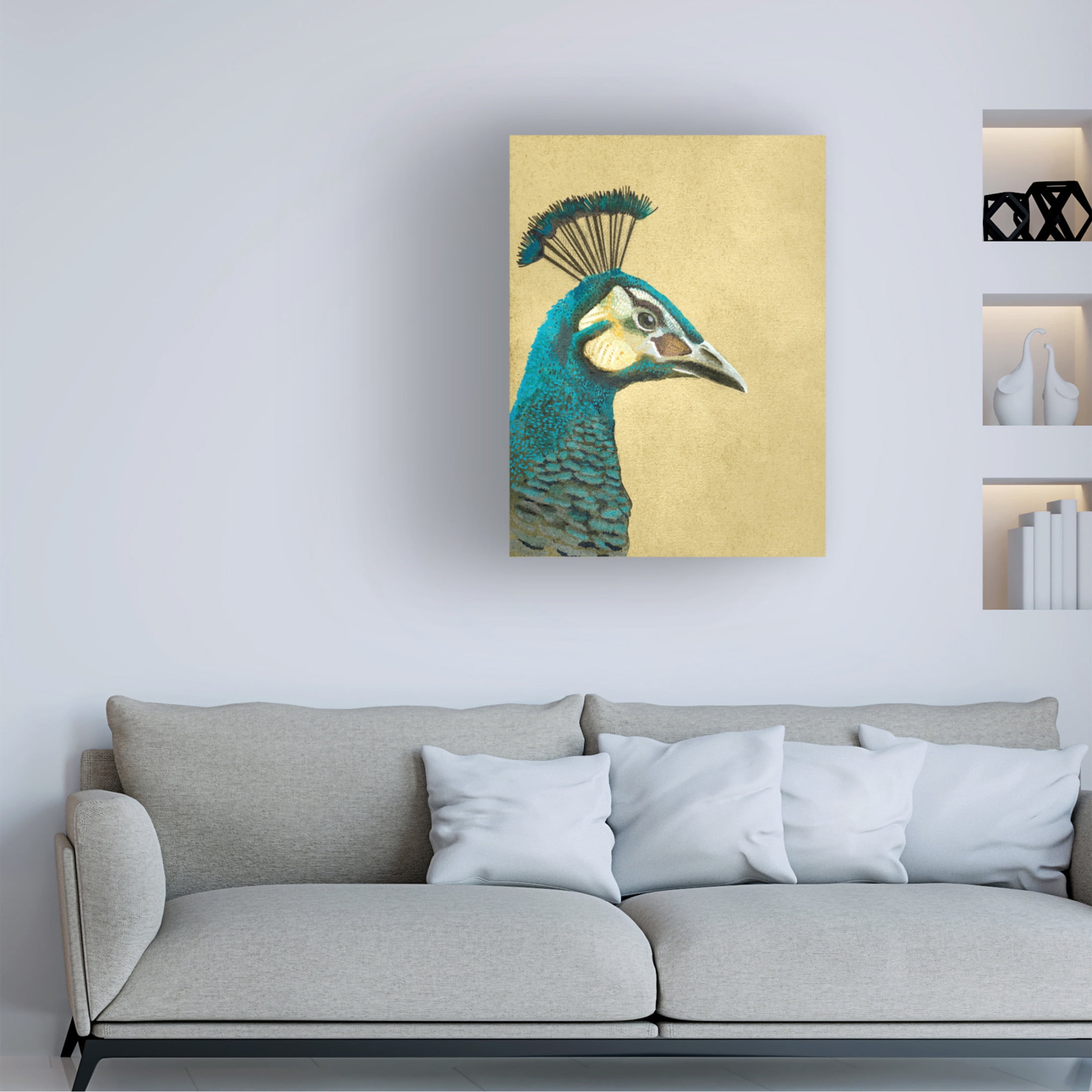 Trademark Fine Art Katie O'Shea  Peacock Profile II Canvas Wall Art