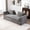 Gray + Chenille, variant on 82.68" Wide Extra-Large Double-Seater Sofa, Chenille Upholstered with 4 Pillows, for Bedroom, Living Room, Window Seat, Beige