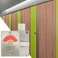 thumbnail image 2 of Shisuyan Toilet Door Lock Stainless Steel 1Set 2.7X1.6X1.3In, 2 of 8
