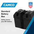 thumbnail image 2 of Caja De Batería Grande Camco Con Correas Y Herrajes - Grupo 27 30 31 | Almacena De Forma Segura Baterías Marinas Y Automotrices Para Vehículos Recreativos | Medidas Interiores 7-1/4"" X 13-1/4"" X 8-5, 2 of 5