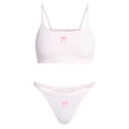 thumbnail image 5 of No Boundaries Seamless Ribbed Bralette and Thong Set, 2-Piece, Women's Sizes XS-XXXL, 5 of 5
