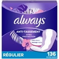 thumbnail image 2 of Always Anti-Bunch Xtra Protection Daily Liners, Regular Length, Unscented, 2 of 12