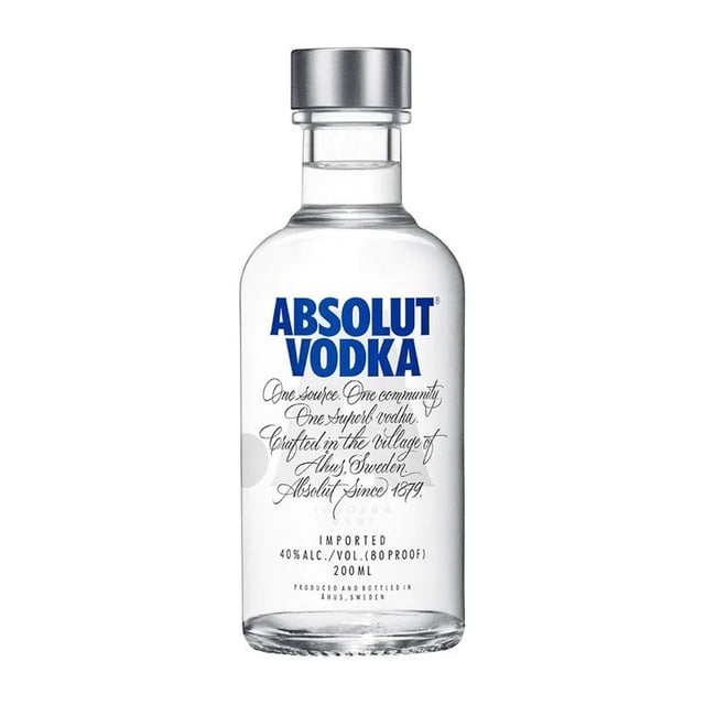 Paquete de 3 Vodka Absolut Azul 200 ml Absolut Paquete de 3