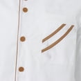 thumbnail image 4 of Executive Chef Jacket, Catering Coat Food Services Kitchen Work Wear with Contrast Piping and Buttons L, 4 of 7