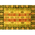 thumbnail image 1 of Ahgly Company Machine Washable Indoor Rectangle Abstract Yellow Modern Area Rugs, 2' x 3', 1 of 4