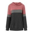 thumbnail image 6 of larppty Hoodies for Women Casual Long Sleeve Drawstring Loose Fit Color Block Pullover Sweaters Tops Trendy 2025 Fall Fashion (Hot Pink, S), 6 of 9