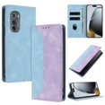 thumbnail image 2 of Phone Case for Motorola Edge 2022 FOXDOCK Premium Leather,Creative Dual-Color Cover with Card Slot,Shockproof, 2 of 7