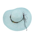 thumbnail image 3 of Women's Wide Brim Sun Protection Straw Hat,Folable Floppy Hat,Summer UV Protection Beach Cap,Blue, 3 of 5