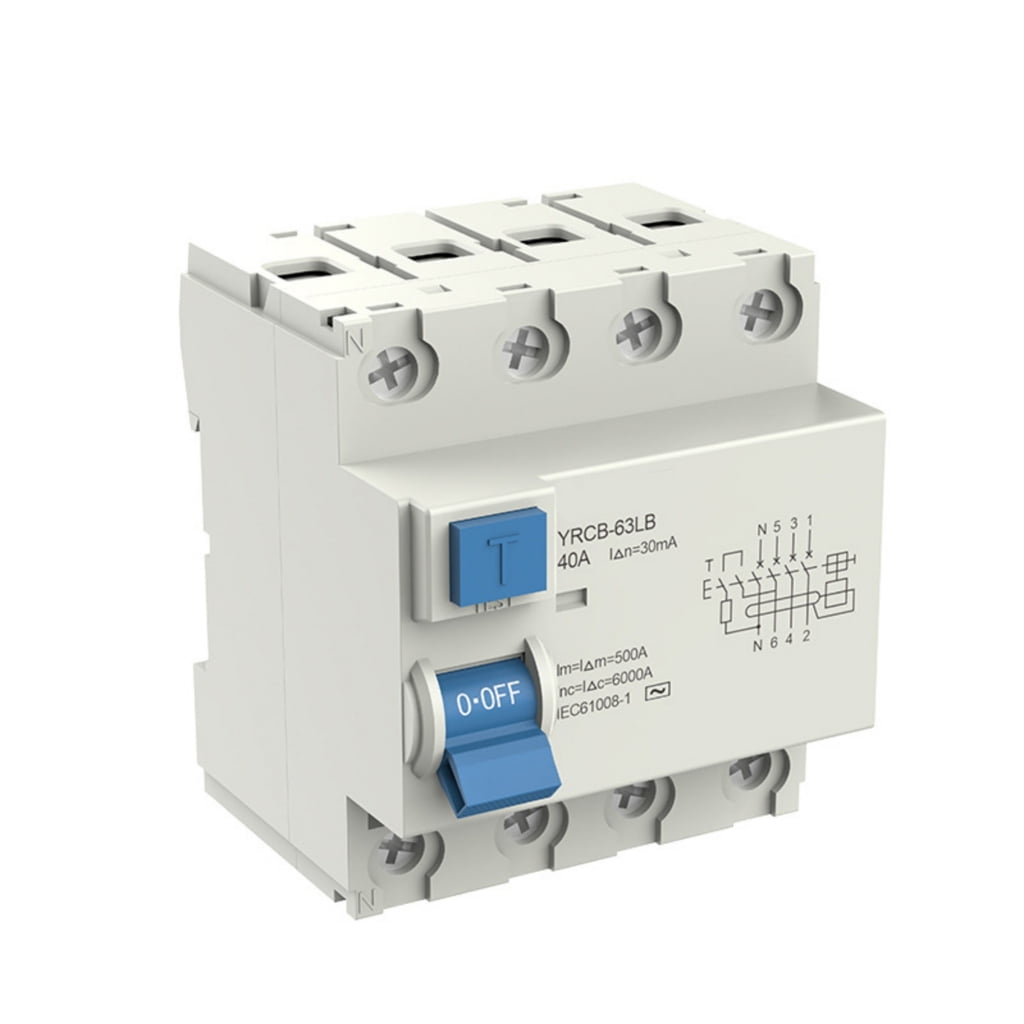 Electronic Residual Current Circuits Breaker Switches 4P 63A 30mA Styles A Din Rails Earth Leakage Current Breake