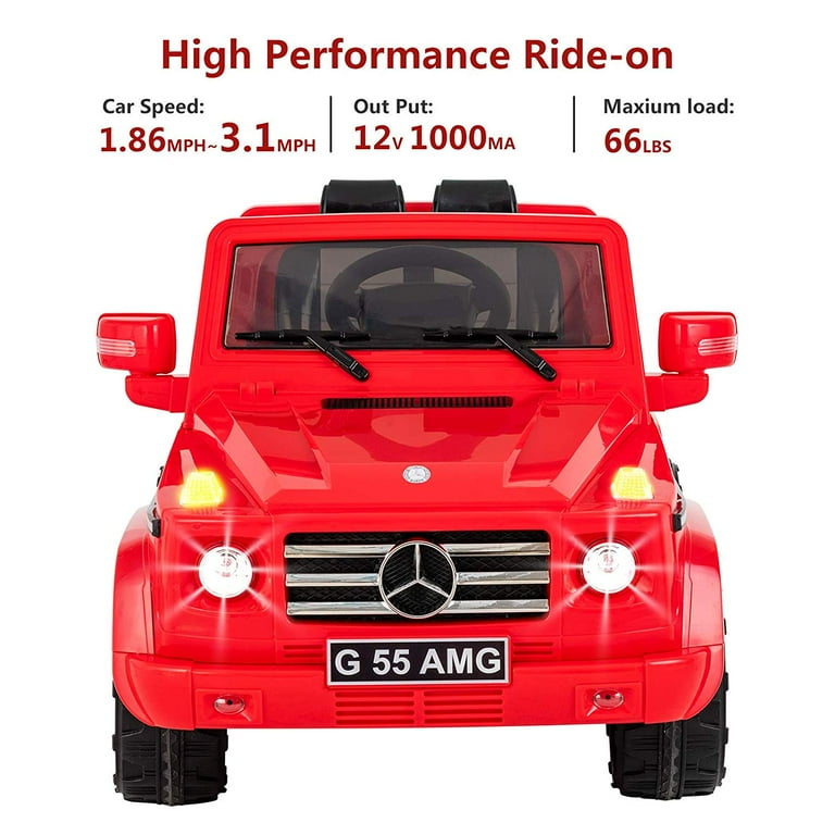 Uenjoy Mercedes Benz AMG G55 12V Kids Electric Ride On Car