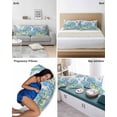 thumbnail image 6 of Blue Floral Pillow Covers King Size 2 Pack, Summer Botanical Hydrangeas Butterfly Soft Bed Throw Pillowcases Breathable Cooling Long Lumbar Body Pillow Sham Cover for Bed Sofa 20''x36'', 6 of 7