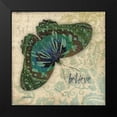 thumbnail image 2 of Stimson, Diane 15x15 Black Modern Framed Museum Art Print Titled - Peacock Bfly 2, 2 of 5