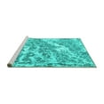 thumbnail image 2 of Ahgly Company Machine Washable Indoor Rectangle Persian Turquoise Blue Traditional Area Rugs, 3' x 5', 2 of 4