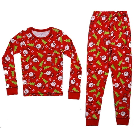 

Prince of Sleep Cotton Pajamas for Boys (Red - Santa Snowflake Boys 10-12)