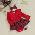 thumbnail image 2 of Okbabeha Christmas Outfits Baby Girl 0 3 6 9 12 18 24Months Plaid Romper Dress Onesie Bodysuit Xmas Dress Winter Clothes, 2 of 7
