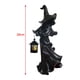 thumbnail image 5 of Estatua de bruja del infierno con adorno de linterna, artesanía, escultura de resina de bruja con linterna Negro, 5 of 9