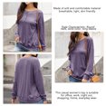 thumbnail image 3 of Sudadera de mujer ANGGREK Transpirable Cuello Redondo Con Botones Color Sólido Para El Hogar Y El Trabajo, 3 of 6