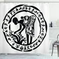 thumbnail image 1 of Ambesonne African Shower Curtain, Tribe Woman Frame, 69"Wx70"L, Black and White, 1 of 3
