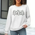 thumbnail image 2 of Waffle Sweatshirts for Womens Merry Christmas Loose Crewneck Long Sleeve Shirts Christmas Tree Printed Sweaters Casual Fashion Xmas Holiday Party Pullover Tops, 2 of 6
