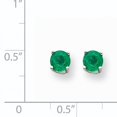 thumbnail image 2 of 14K White Gold Emerald Earrings, 2 of 5