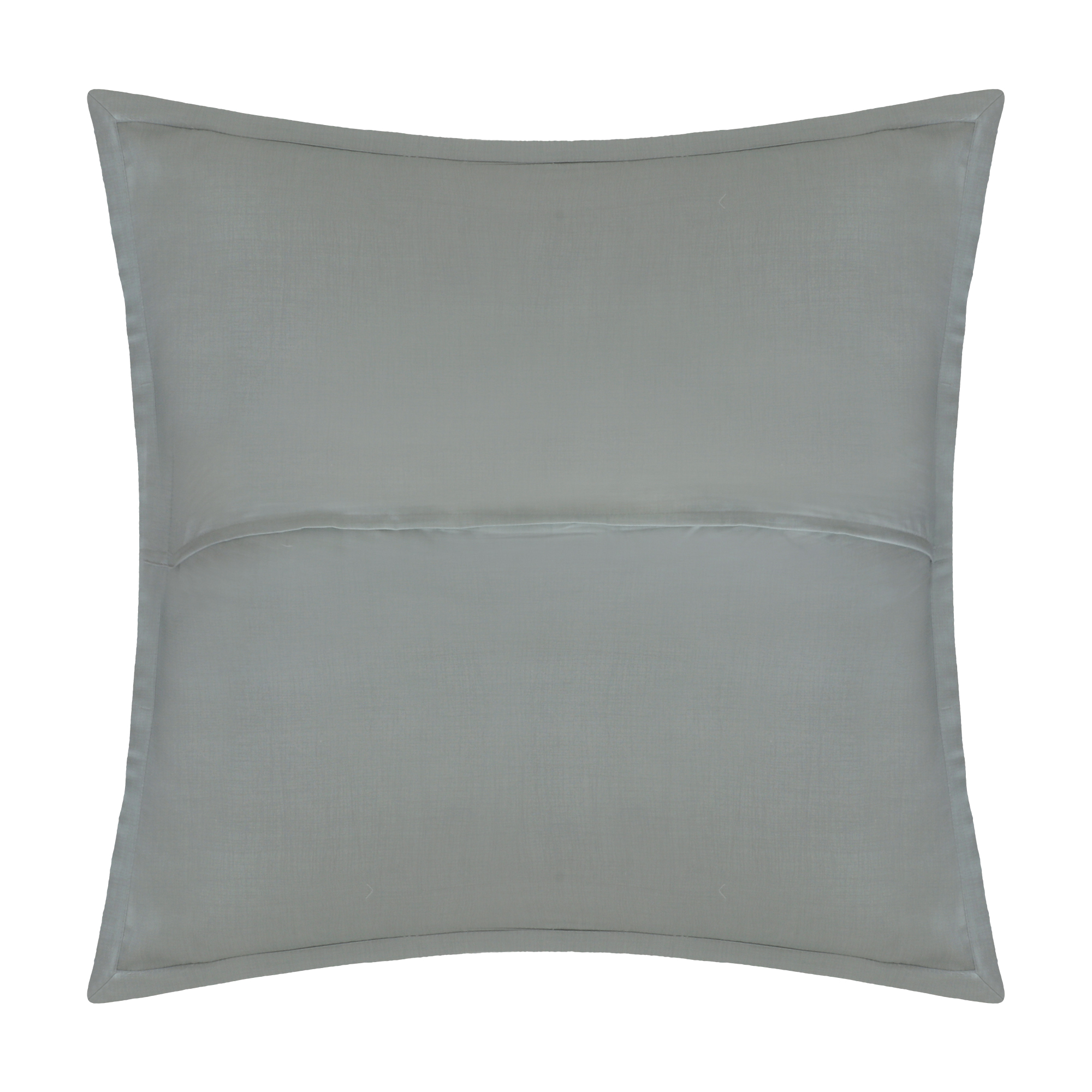 Delara GOTS Certified 100% Organic Cotton 2 Inch Flange Euro Sham Set of 2, 26"X26", Mitzi Grey