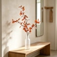 thumbnail image 4 of Autumn Artificial Leaf Branches Bendable Iron‑wire Stems Realistic Foliage Reusable Thanksgiving Indoor Outdoor Floral Decor Supplies Orange, 4 of 6