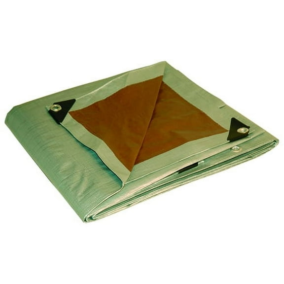 DRY TOP 23060 30' X 60' Silver/Brown Reversible Heavy-Duty UV Treated Poly Tarp