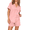 Light Pink, variant on EKOUAER Womens Ribbed Knit Pajama Set Short Sleeve Soft Comfy Pj Set 2 Piece Lounge Set with Pockets Sleepwear
