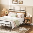thumbnail image 6 of HIGDBFE Nightstand Set of 2 with Fabric Drawers, Bedside Table with Open Shelf, Side and End Table for Bedroom, Living Room, Brown, 6 of 9