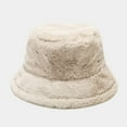 thumbnail image 2 of Riforla Fisherman Hat for Autumn Winter Adjustable Warm Solid Color Bucket Hat for Outdoor Activities Bucket Hats Khaki, 2 of 3