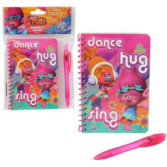 4SGM Trolls Stationary Set with Pen - 1 Set, Multi