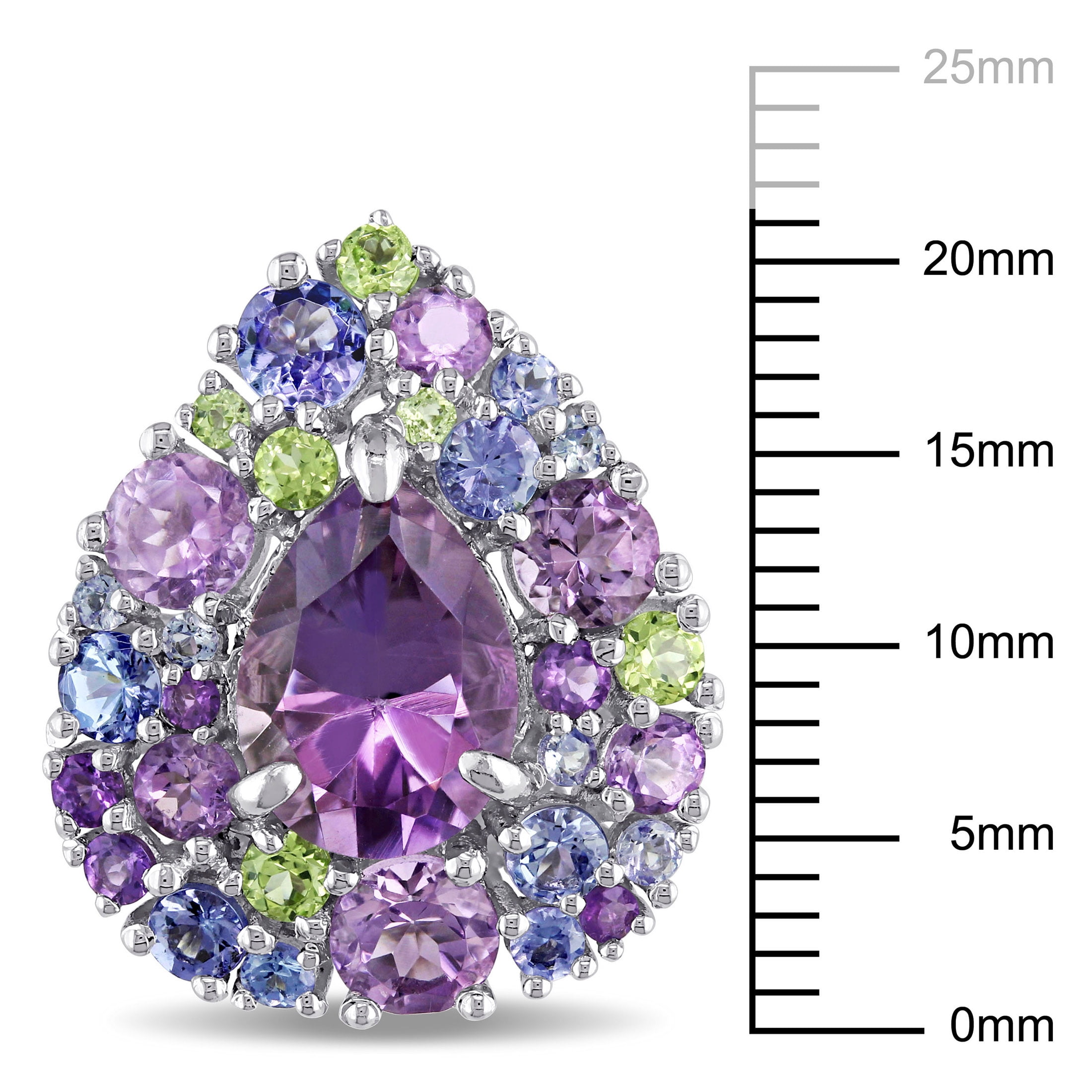 Everly Women's Amethyst and Tanzanite Peridot Sterling Silver Earrings