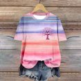 thumbnail image 1 of Fiudx Camisetas para Mujer Blusas Casuales de Moda para Mujer Camiseta Estampada con Cuello Redondo Tops de Manga Corta, 1 of 5