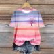 thumbnail image 1 of Puntoco Blusas casuales de moda para mujer, camisetas estampadas con cuello redondo, camisetas de manga corta, 1 of 5