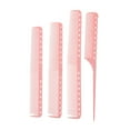 thumbnail image 1 of Graflsoa 4-Piece Professional Hair Styling Comb Set for Salon & Home Use - Pink, Purple, Yellow, Light Pink Options - Compact, Durable & Anti-Static Design, 1 of 6