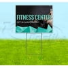 Fitness Center Get In Shape Today! (18" x 24") Yard Sign, Includes Metal Step Stake