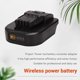 thumbnail image 3 of Adaptador convertidor de herramientas de batería para batería de litio de 18 V a 20 V, 4 pines, color negro, 3 of 5