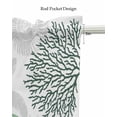 thumbnail image 5 of Green Grey Coastal Turtle Kitchen Valances for Windows Farmhouse Linen Window Valance Curtain for Living Room Window Treatment Ocean Coral Nautical Valance Rod Pocket Topper Drape, 60 x 18 Inch, 5 of 6