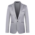 thumbnail image 5 of Fashion Casual Suit Jacket Men's Slim-fit Business Suit Jacket Men's One Button Small Suit Men-white-2XL, 5 of 6