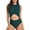 Peacock, variant on ATTRACO Womens Monokini Swimsuit High Neck Criss Cross Front One Piece Swimsuit Sexy Cut Out Backless Monokinis Swimwear Bathing Suits