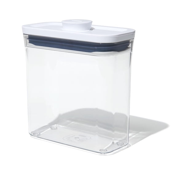 OXO POP Container 1.2-Qt Short Slim Rectangle Food Storage Container, White