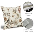 thumbnail image 4 of Vintage Floral Pillow Covers 18x18 Inch Set of 2 Cream Chinoiserie Flower and Outdoor Decorative Throw Pillows Rustic Pillowcases Farmhouse Cushion Covers for Couch Home Decor, 4 of 8