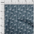 thumbnail image 2 of oneOone Cotton Cambric Dark Teal Blue Fabric Floral Line Drawing Craft Projects Decor Fabric Printed By The Yard 56 Inch Wide, 2 of 4