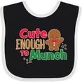 thumbnail image 3 of Inktastic Cute Enough to Munch with Gingerbread Man Boys or Girls Baby Bib, 3 of 4