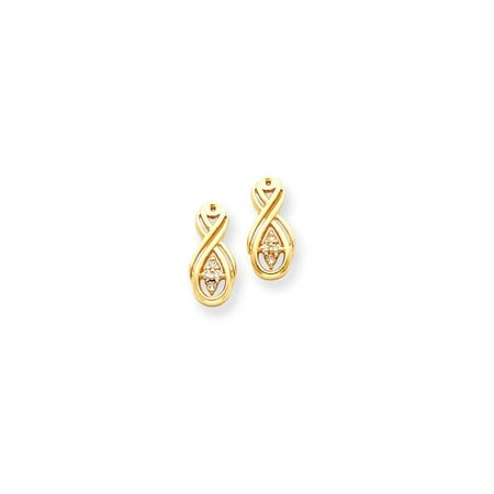 14kt Yellow Gold Diamond Earrings Jacket Fine Jewelry Ideal Gifts For Women Gift Set From (Best Food For Golden Retriever Coat)