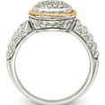 thumbnail image 2 of 14K/Silver Two-Tone Sterling Silver With 14K Polished Diamond Ring (Size 7) Made In Thailand qtc1526-7, 2 of 5