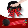 thumbnail image 6 of Christmas Tree Topper Hat, Xmas Tree Topper, Top Hat with Large Bow for Christmas Tree Decorations Desktop Ornaments Winter Holiday Party Home Decor, 6 of 8